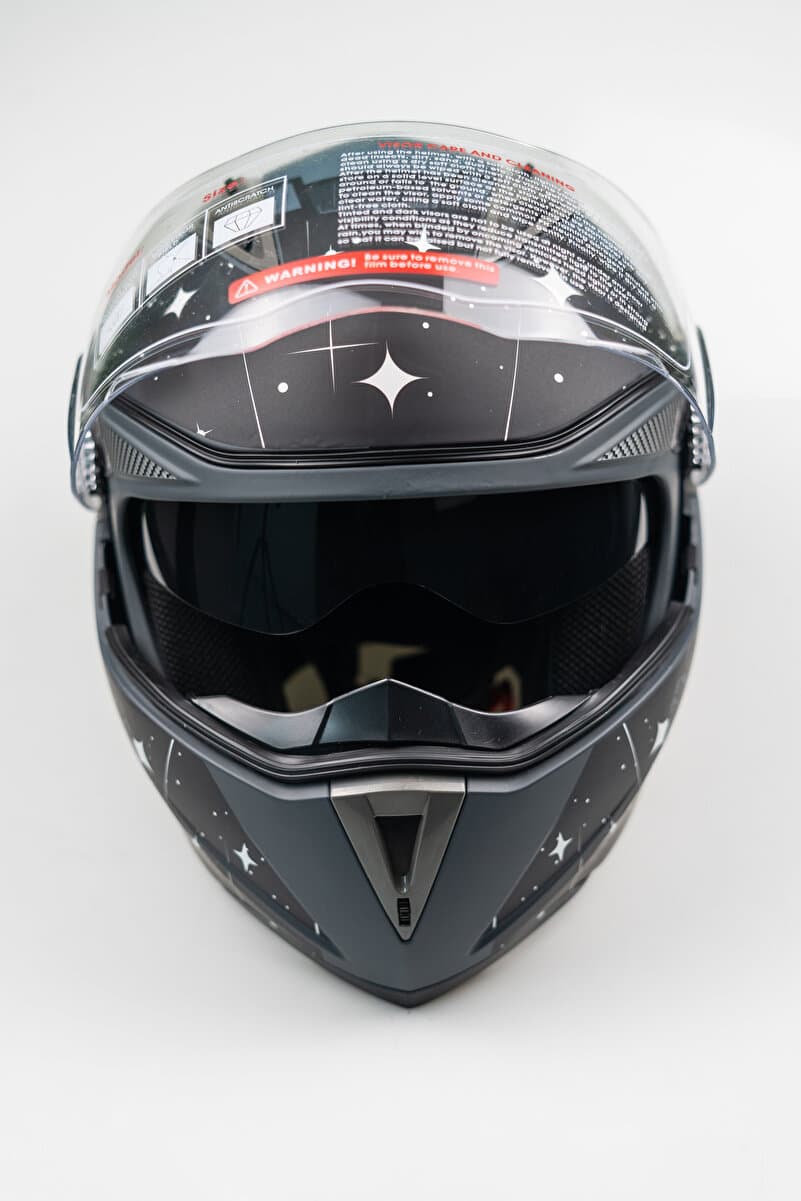 Helmet Jk 902 Çene Açılır Kask Mat Siyah